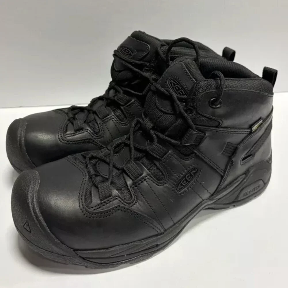 Keen Utility Men’s Detroit XT Mid Waterproof Boots Black, Size 8.5 D